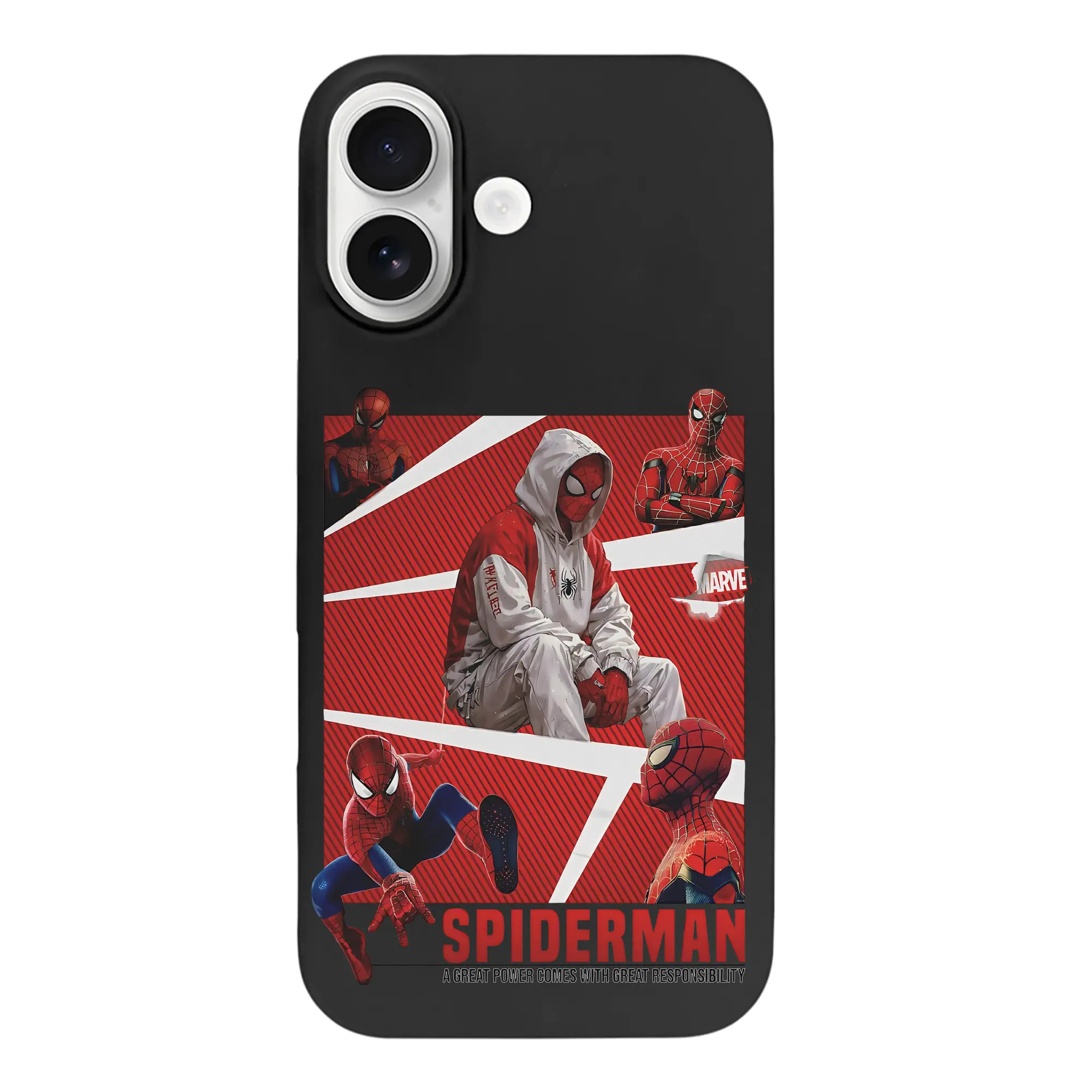 アベンジャーズ (Avenjāzu) グッズ スパイダーマン（Spider-Man） - iPhone 17 シリーズ シリコンケース 薄型 耐衝撃 指紋防止 ソフトタッチカバー 精密フィット 傷防止 保護ケース iPhone 17/17 Air/17 Pro/17 Pro Max 対応